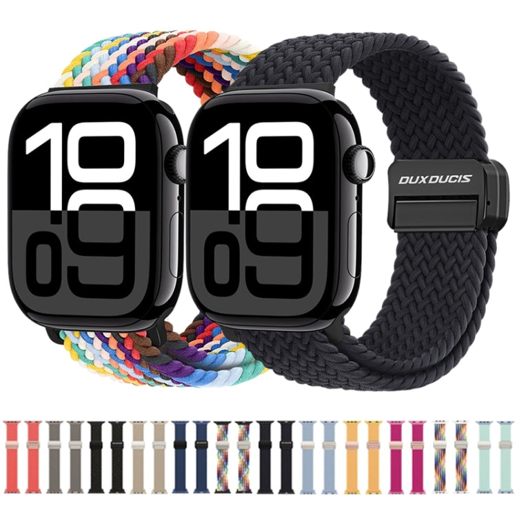 For Apple Watch Series 10 42mm DUX DUCIS Mixture Pro Series Magnetic Buckle Nylon Braid Watch Band(Black Unity) - Watch Bands by DUX DUCIS | Online Shopping UK | buy2fix