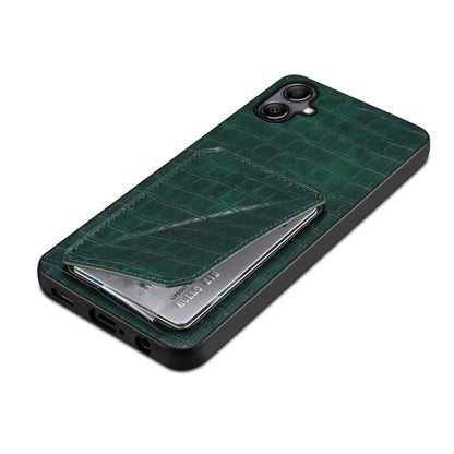 For Samsung Galaxy A14 4G/5G Denior Imitation Crocodile Leather Back Phone Case with Holder(Green) - Galaxy Phone Cases by Denior | Online Shopping UK | buy2fix