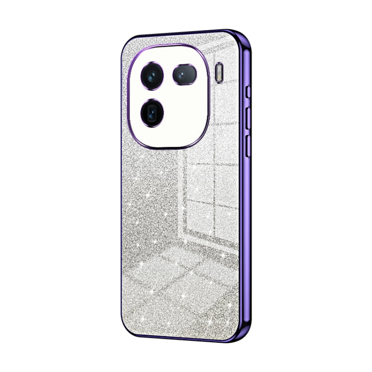 For vivo iQOO 12 Gradient Glitter Powder Electroplated Phone Case(Purple) - iQOO 12 Cases by buy2fix | Online Shopping UK | buy2fix