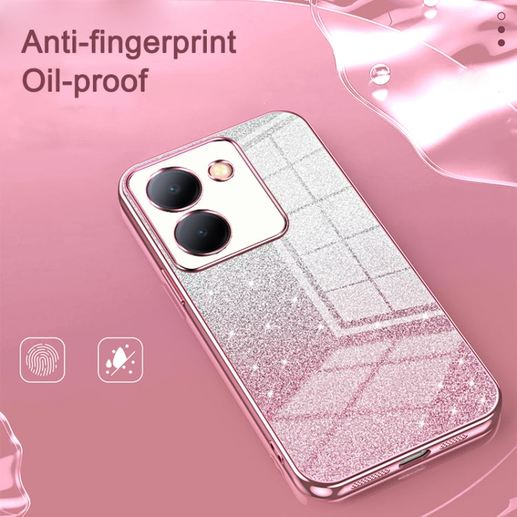 For vivo iQOO 12 Pro Gradient Glitter Powder Electroplated Phone Case(Gold) - iQOO 12 Pro Cases by buy2fix | Online Shopping UK | buy2fix