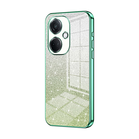 For OPPO K11 Gradient Glitter Powder Electroplated Phone Case(Green) - OPPO Cases by buy2fix | Online Shopping UK | buy2fix
