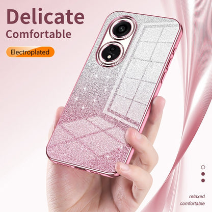 For OPPO A94 4G Gradient Glitter Powder Electroplated Phone Case(Purple) - OPPO Cases by buy2fix | Online Shopping UK | buy2fix