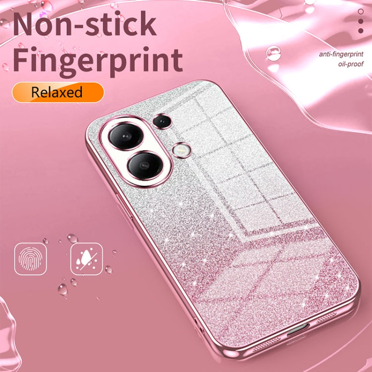 For Xiaomi Redmi Note 12 Turbo/Poco F5 Gradient Glitter Powder Electroplated Phone Case(Pink) - Xiaomi Cases by buy2fix | Online Shopping UK | buy2fix