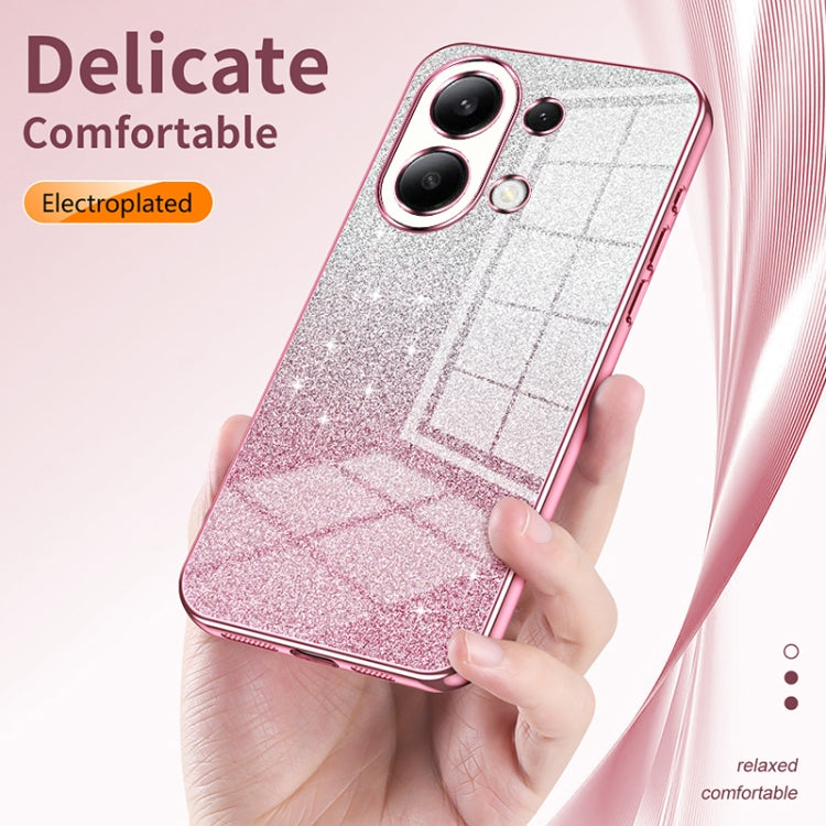 For Xiaomi Redmi Note 12 Turbo/Poco F5 Gradient Glitter Powder Electroplated Phone Case(Pink) - Xiaomi Cases by buy2fix | Online Shopping UK | buy2fix