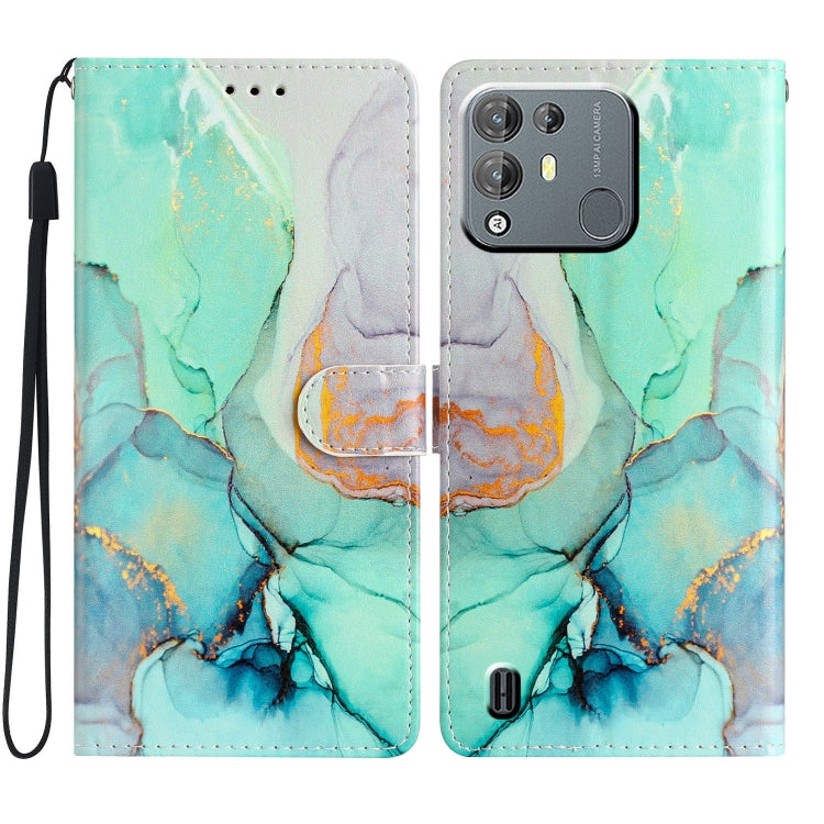 For Blackview A55 Pro Colored Drawing Leather Phone Case(Green Marble) - More Brand by buy2fix | Online Shopping UK | buy2fix