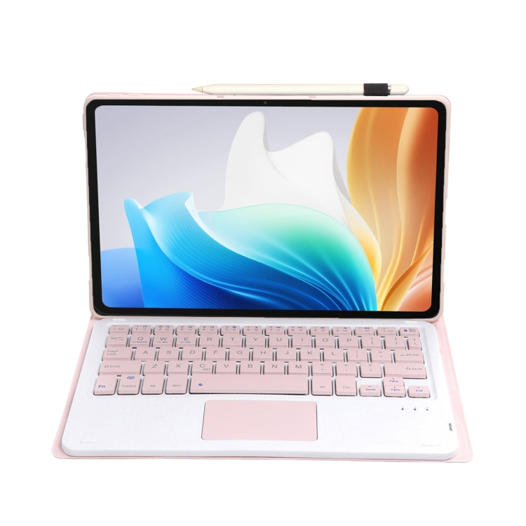 For OPPO Pad Air2 11.4 inch OP14-A TPU Ultra-thin Detachable Bluetooth Keyboard Leather Case with Touchpad(Pink) - Others Keyboard by buy2fix | Online Shopping UK | buy2fix