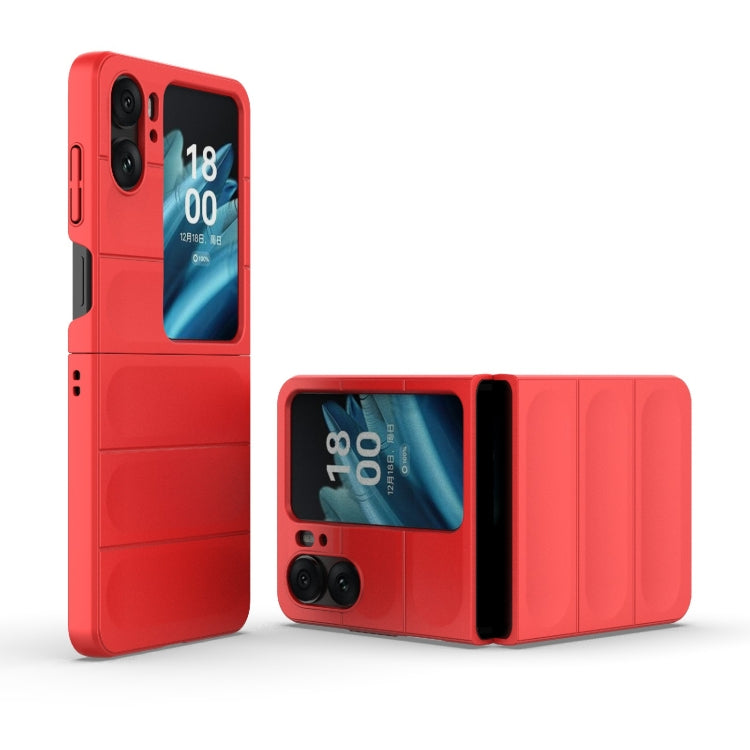 For OPPO Find N2 Flip Magic Shield Fold PC Shockproof Phone Case(Red) - Find N2 Flip Cases by buy2fix | Online Shopping UK | buy2fix
