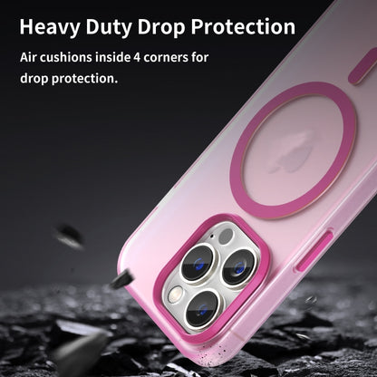 For iPhone 16 Pro MagSafe Frosted Translucent TPU + PC Full Coverage Phone Case(Pink) - iPhone 16 Pro Cases by buy2fix | Online Shopping UK | buy2fix