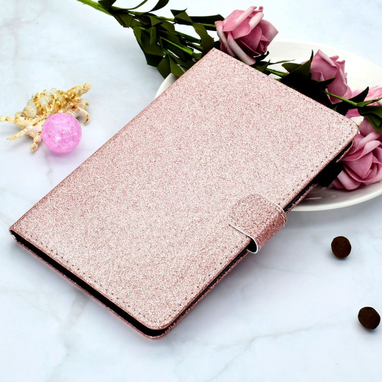 For Lenovo Tab M11/ Xiaoxin Pad 11 2024 Varnish Glitter Powder Smart Leather Tablet Case(Rose Gold) - Lenovo by buy2fix | Online Shopping UK | buy2fix