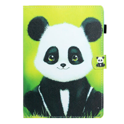 For Lenovo Tab M11/ Xiaoxin Pad 11 2024 Coloured Drawing Stitching Smart Leather Tablet Case(Panda) - Lenovo by buy2fix | Online Shopping UK | buy2fix