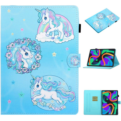 For Lenovo Tab M11/ Xiaoxin Pad 11 2024 Coloured Drawing Stitching Smart Leather Tablet Case(Unicorn) - Lenovo by buy2fix | Online Shopping UK | buy2fix