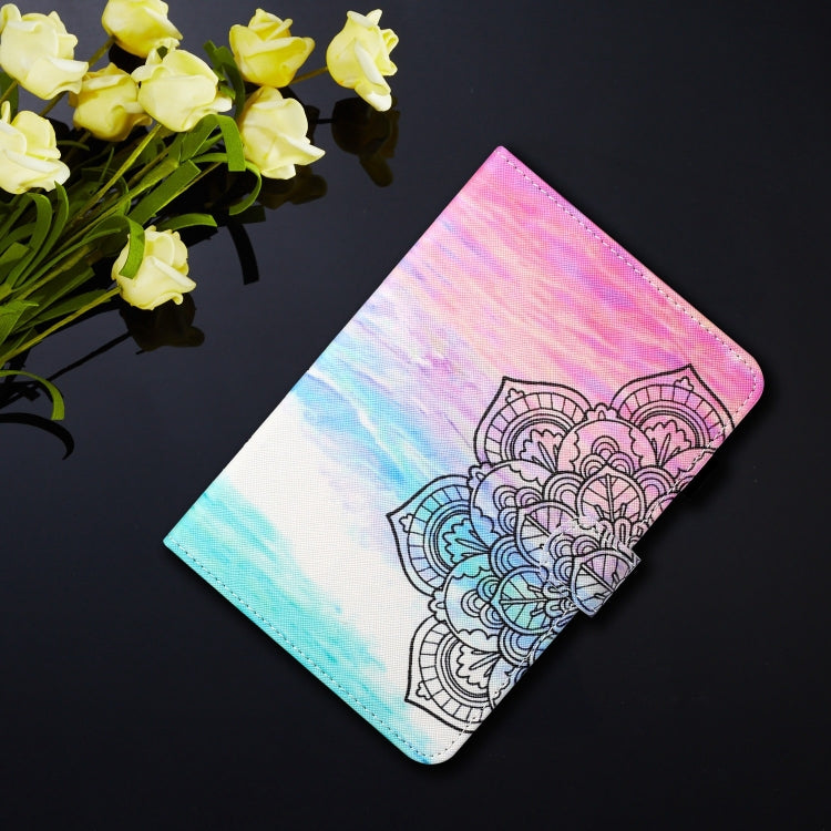 For Lenovo Tab M11/ Xiaoxin Pad 11 2024 Coloured Drawing Stitching Smart Leather Tablet Case(Colorful Mandala) - Lenovo by buy2fix | Online Shopping UK | buy2fix
