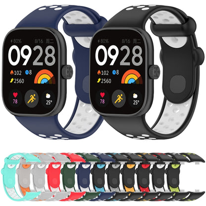 For Redmi Watch 4 Two Color Silicone Sports Watch Band(Black Yellow) - Watch Bands by buy2fix | Online Shopping UK | buy2fix