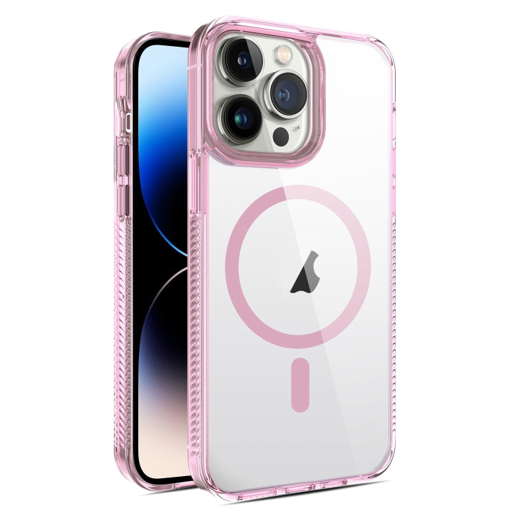 For iPhone 14 Pro 2.5mm MagSafe Acrylic Hybrid TPU Phone Case(Pink) - iPhone 14 Pro Cases by buy2fix | Online Shopping UK | buy2fix