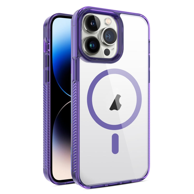For iPhone 14 Pro Max 2.5mm MagSafe Acrylic Hybrid TPU Phone Case(Deep Purple) - iPhone 14 Pro Max Cases by buy2fix | Online Shopping UK | buy2fix