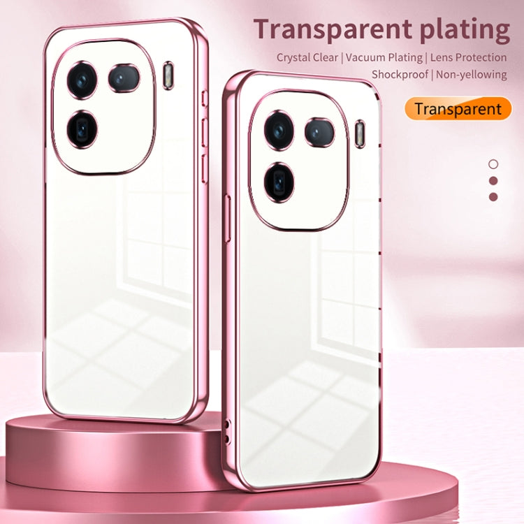 For vivo iQOO 12 Pro Transparent Plating Fine Hole Phone Case(Transparent) - iQOO 12 Pro Cases by buy2fix | Online Shopping UK | buy2fix