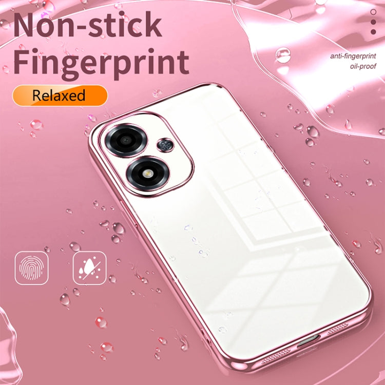 For OPPO A2m Transparent Plating Fine Hole Phone Case(Gold) - OPPO Cases by buy2fix | Online Shopping UK | buy2fix