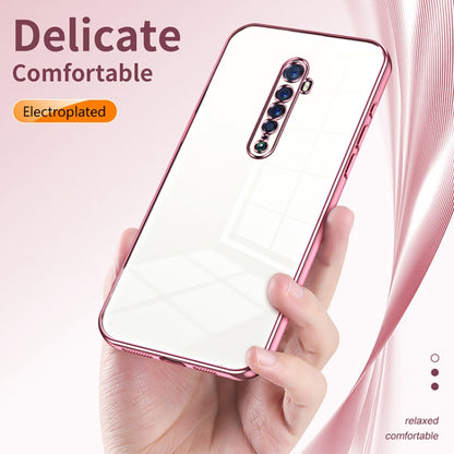 For OPPO Reno2 Transparent Plating Fine Hole Phone Case(Transparent) - OPPO Cases by buy2fix | Online Shopping UK | buy2fix