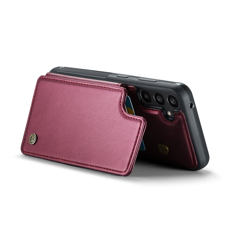 For Samsung Galaxy A55 5G CaseMe C22 PC+TPU Business Style RFID Anti-theft Leather Phone Case(Wine Red) - Galaxy Phone Cases by CaseMe | Online Shopping UK | buy2fix