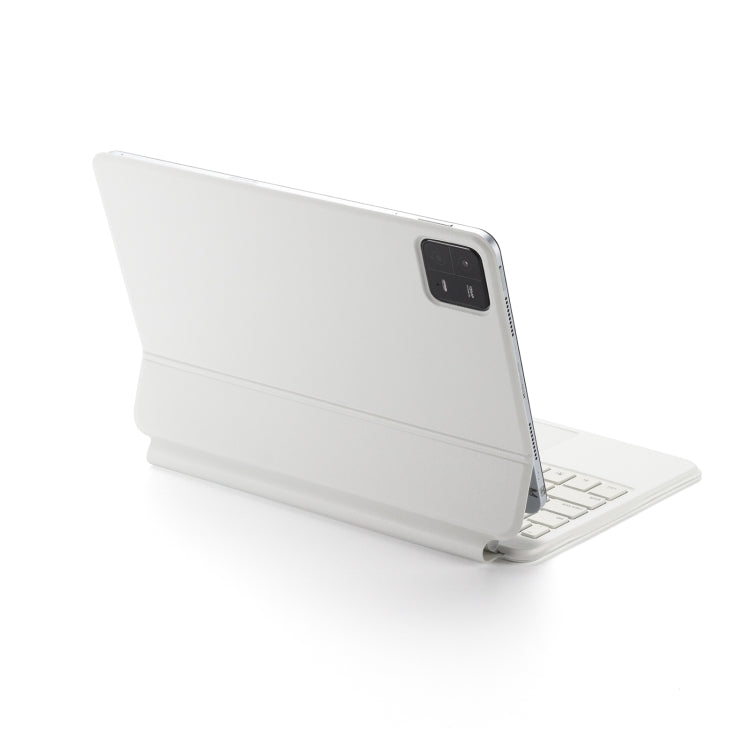 For Xiaomi Pad 6 / Pad Pro M11P-B-M611 Magnetic Bluetooth Keyboard Leather Tablet Case(White) - Others Keyboard by buy2fix | Online Shopping UK | buy2fix