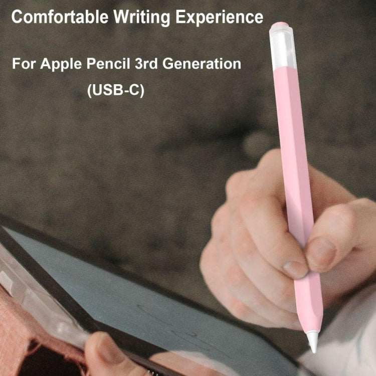 For Apple Pencil (USB-C) Jelly Silicone Stylus Pen Protective Cover(Grey) - Pencil Accessories by buy2fix | Online Shopping UK | buy2fix