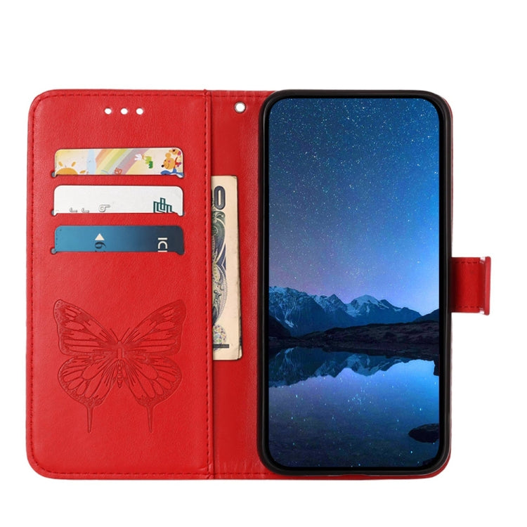 For Xiaomi Redmi K70 / K70 Pro Embossed Butterfly Leather Phone Case(Red) - K70 Cases by buy2fix | Online Shopping UK | buy2fix