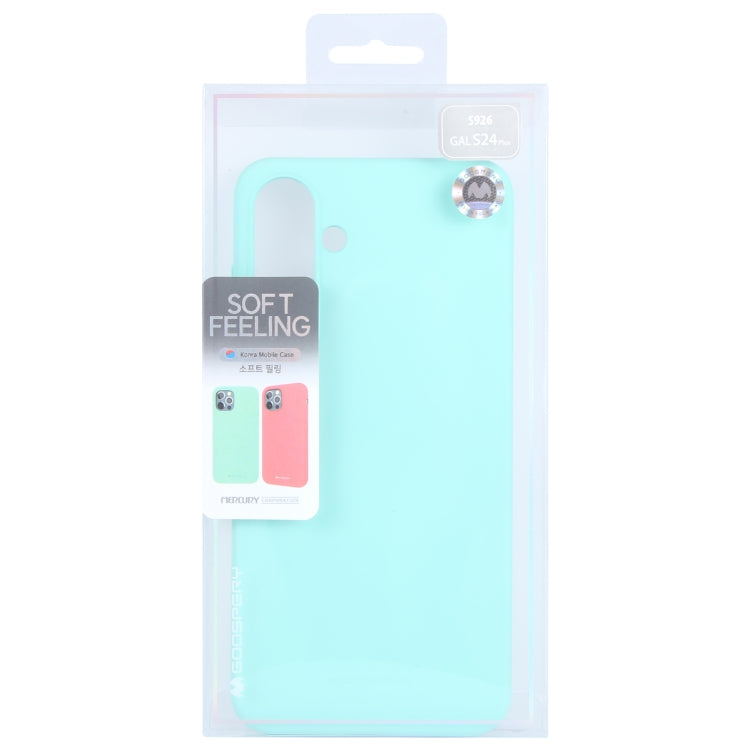 For Samsung Galaxy S24+ 5G GOOSPERY SOFT FEELING Liquid TPU Soft Phone Case(Mint Green) - Galaxy S24+ 5G Cases by GOOSPERY | Online Shopping UK | buy2fix