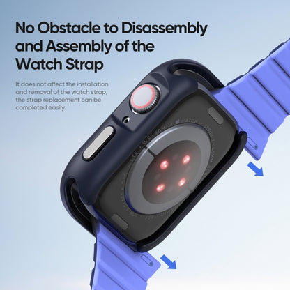 For Apple Watch 4 / 5 / 6 / SE 44mm DUX DUCIS Bamo Series Hollow PC + TPU Watch Protective Case(Midnight Blue+Blue) - Watch Cases by DUX DUCIS | Online Shopping UK | buy2fix