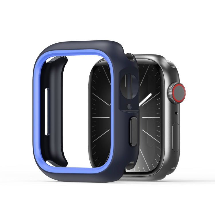 For Apple Watch 9 / 8 / 7 41mm DUX DUCIS Bamo Series Hollow PC + TPU Watch Protective Case(Midnight Blue+Blue) - Watch Cases by DUX DUCIS | Online Shopping UK | buy2fix