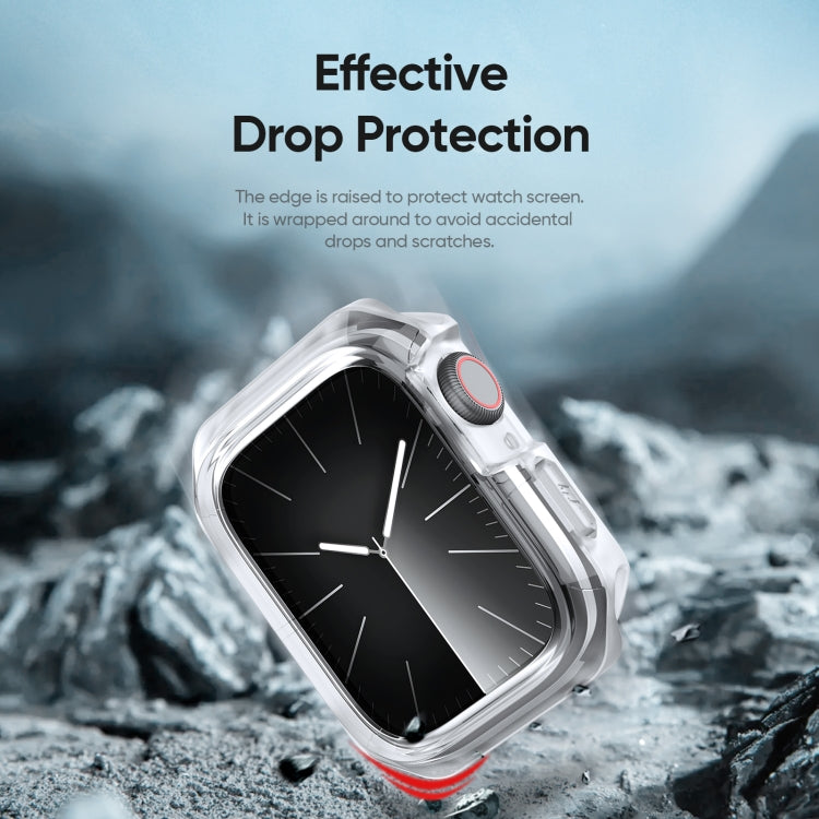 For Apple Watch 9 / 8 / 7 45mm DUX DUCIS Tamo Series Hollow PC + TPU Watch Protective Case(Transparent White) - Watch Cases by DUX DUCIS | Online Shopping UK | buy2fix