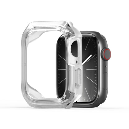 For Apple Watch 9 / 8 / 7 41mm DUX DUCIS Tamo Series Hollow PC + TPU Watch Protective Case(Transparent White) - Watch Cases by DUX DUCIS | Online Shopping UK | buy2fix