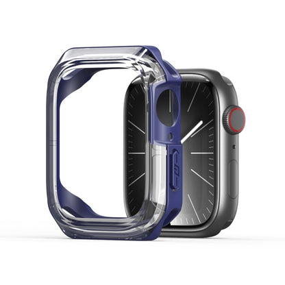 For Apple Watch 4 / 5 / 6 / SE 44mm DUX DUCIS Tamo Series Hollow PC + TPU Watch Protective Case(Transparent Blue) - Watch Cases by DUX DUCIS | Online Shopping UK | buy2fix