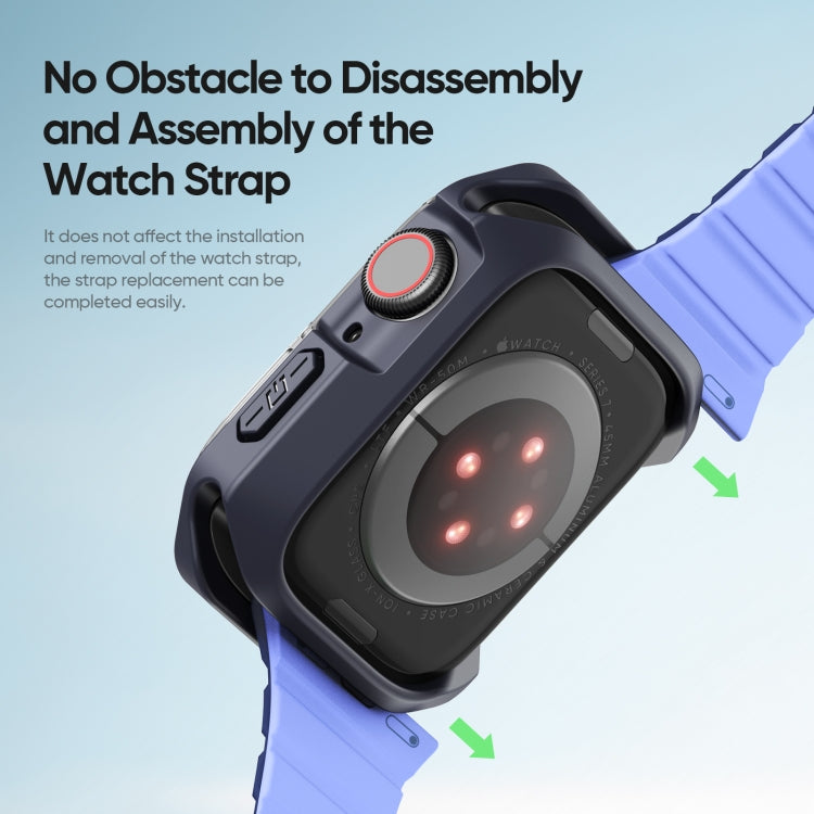 For Apple Watch 4 / 5 / 6 / SE 44mm DUX DUCIS Tamo Series Hollow PC + TPU Watch Protective Case(Transparent Midnight) - Watch Cases by DUX DUCIS | Online Shopping UK | buy2fix