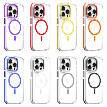 For iPhone 16 Plus Dual-Color Clear Acrylic Hybrid TPU MagSafe Phone Case(Yellow) - iPhone 16 Plus Cases by buy2fix | Online Shopping UK | buy2fix