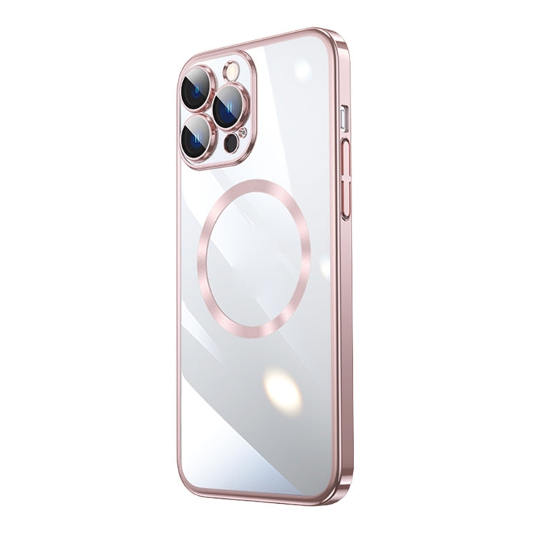 For iPhone 15 Pro Magsafe Magnetic Electroplated PC Phone Case(Pink) - iPhone 15 Pro Cases by buy2fix | Online Shopping UK | buy2fix