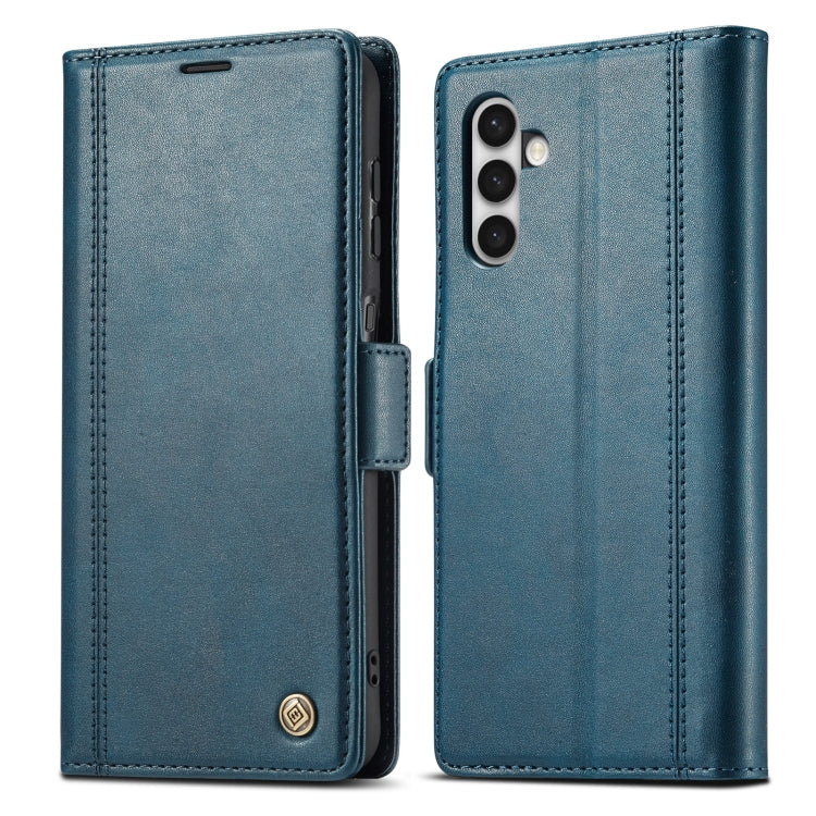 For Samsung Galaxy S24+ LC.IMEEKE Skin-friendly Card Slots Leather Phone Case(Blue) - Galaxy S24+ 5G Cases by LC.IMEEKE | Online Shopping UK | buy2fix