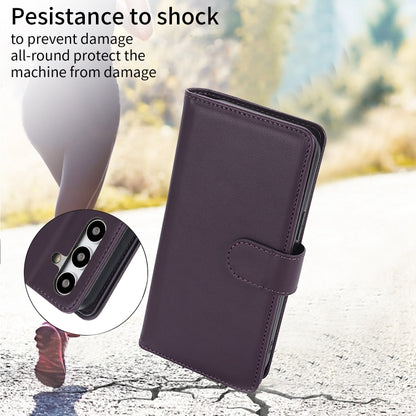 For Samsung Galaxy S24+ / S25+ 5G Multi-Card Wallet RFID Leather Phone Case(Dark Purple) - Galaxy S24+ 5G Cases by buy2fix | Online Shopping UK | buy2fix