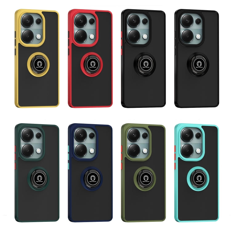 For Xiaomi Redmi Note 13 Pro 4G Q Shadow 1 Series TPU + PC Phone Case with Ring(Black+Black) - Note 13 Pro Cases by buy2fix | Online Shopping UK | buy2fix