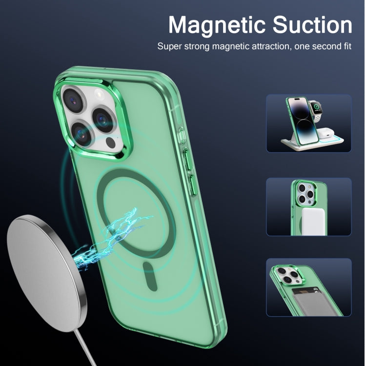 For iPhone 13 Pro Max Electroplated IMD Magsafe PC Hybrid TPU Phone Case(Green) - iPhone 13 Pro Max Cases by buy2fix | Online Shopping UK | buy2fix