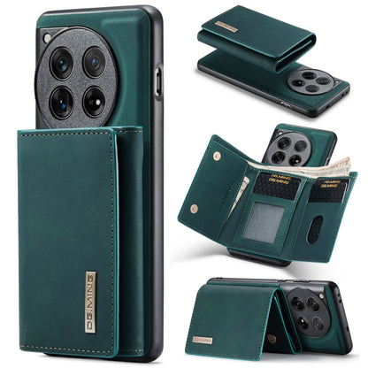 For OnePlus 12 DG.MING M1 Series 3-Fold Multi Card Wallet + Magnetic Phone Case(Green) - OnePlus Cases by DG.MING | Online Shopping UK | buy2fix