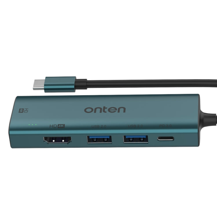 Onten UC126 5 in 1 USB-C / Type-C to Dual HDM I+ USB2.0 + PD3.0 Multi-function HUB Docking Station - USB HUB by Onten | Online Shopping UK | buy2fix