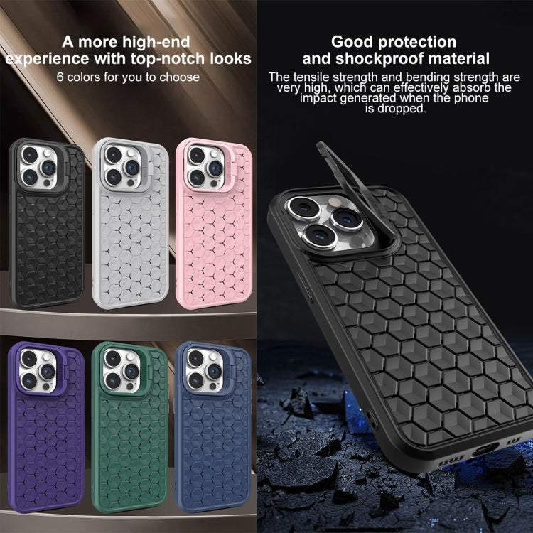 For iPhone 12 Honeycomb Radiating Lens Holder Magsafe Phone Case(Black) - iPhone 12 / 12 Pro Cases by buy2fix | Online Shopping UK | buy2fix