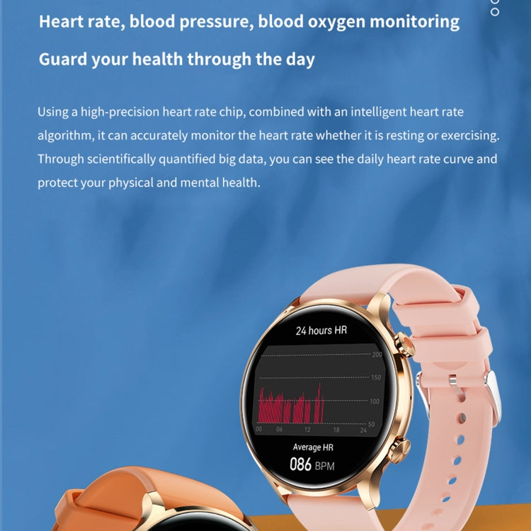 QS40 1.39 inch BT5.2 Smart Sport Watch, Support Bluetooth Call / Sleep / Blood Oxygen / Temperature / Heart Rate / Blood Pressure Health Monitor(Orange) - Smart Watches by buy2fix | Online Shopping UK | buy2fix