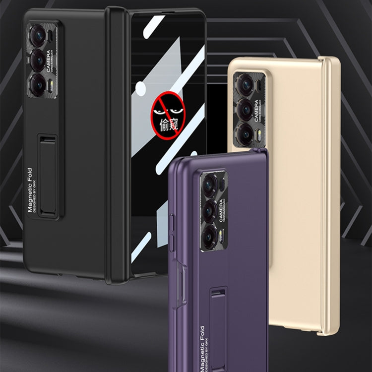 For Honor Magic V2 GKK Integrated Privacy Magnetic Folding Hinge All-inclusive Phone Case(Gold) - Honor Cases by GKK | Online Shopping UK | buy2fix