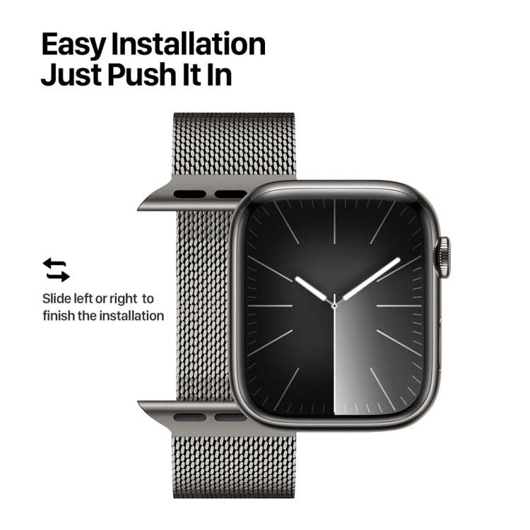 For Apple Watch SE 2023 44mm DUX DUCIS Milanese Pro Series Stainless Steel Watch Band(Graphite) - Watch Bands by DUX DUCIS | Online Shopping UK | buy2fix