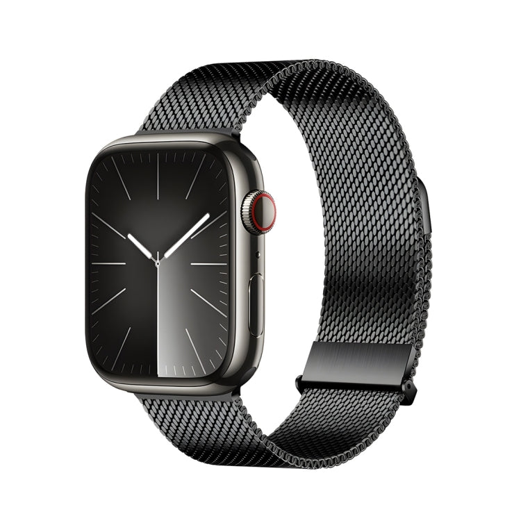 For Apple Watch Series 8 45mm DUX DUCIS Milanese Pro Series Stainless Steel Watch Band(Black) - Watch Bands by DUX DUCIS | Online Shopping UK | buy2fix