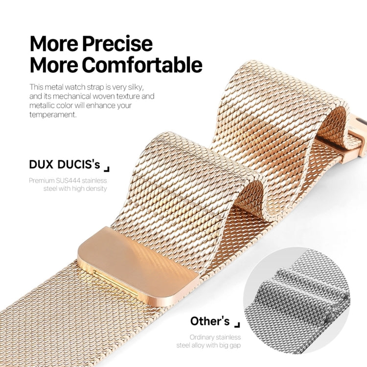 For Apple Watch Series 2 42mm DUX DUCIS Milanese Pro Series Stainless Steel Watch Band(Gold) - Watch Bands by DUX DUCIS | Online Shopping UK | buy2fix