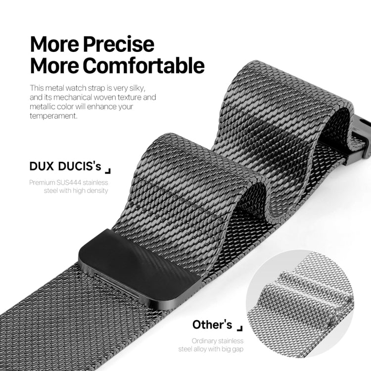 For Apple Watch 38mm DUX DUCIS Milanese Pro Series Stainless Steel Watch Band(Black) - Watch Bands by DUX DUCIS | Online Shopping UK | buy2fix