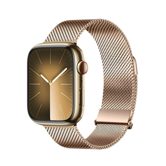 For Apple Watch 38mm DUX DUCIS Milanese Pro Series Stainless Steel Watch Band(Gold) - Watch Bands by DUX DUCIS | Online Shopping UK | buy2fix