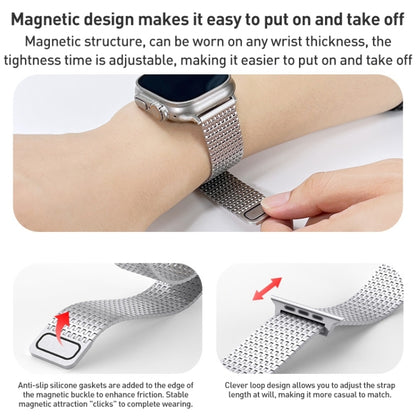 For Apple Watch SE 40mm Milanese Loop Magnetic Clasp Stainless Steel Watch Band(Silver) - Watch Bands by buy2fix | Online Shopping UK | buy2fix